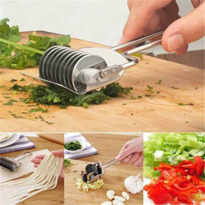 Gadget Stainless Steel Onion Chopper Slicer Garlic Coriander Cutter