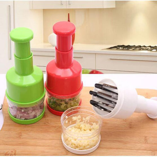 Kitchen Vegetable Onion Garlic Manual Press Twist Cutter