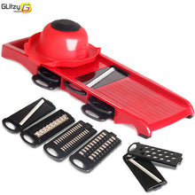 Load image into Gallery viewer, Vegetable Cutter 6 Dicing Blades Mandoline Slicer Fruit Peeler Potato Cheese Grater